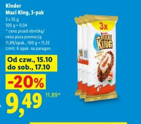 Baton Kinder Maxi King 3-pak