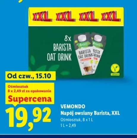 Napój owsiany Barista XXL 8-pak Vemondo