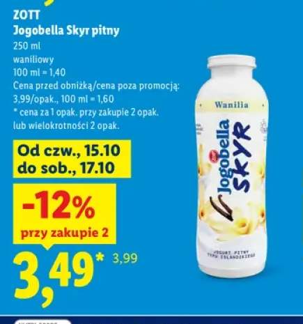 Jogurt pitny Jogobella Skyr waniliowy Zott