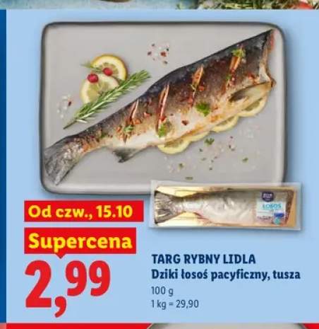 Dziki łosoś pacyficzny tusza Targ Rybny Lidla