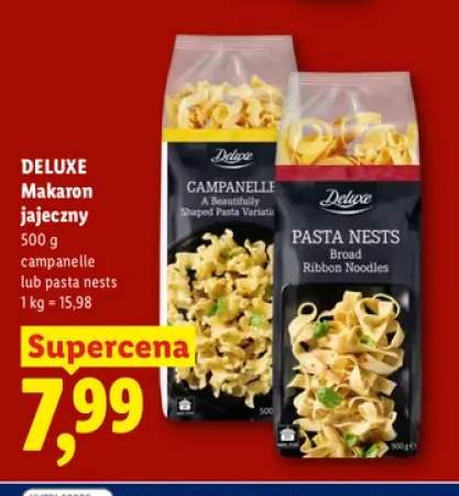 Makaron jajeczny campanelle Deluxe +1 wariant
