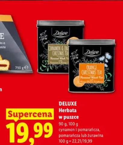 Herbata w puszce cynamon i pomarańcza Deluxe +2 warianty