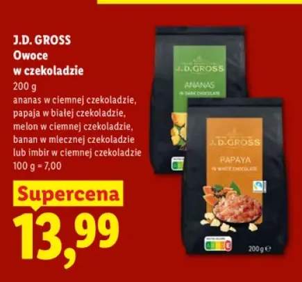 Owoce w czekoladzie ananas w ciemnej czekoladzie J.D. Gross +4 warianty