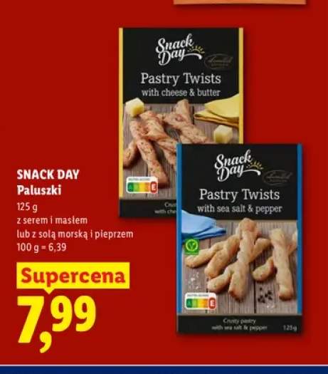 Paluszki z serem i masłem Snack Day +1 wariant