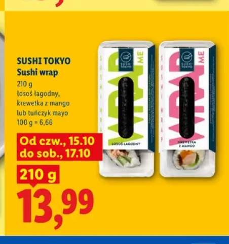 Sushi wrap łosoś łagodny Sushi Tokyo +2 warianty