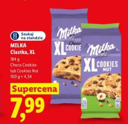 Ciastka XL Choco Cookies Milka +1 wariant