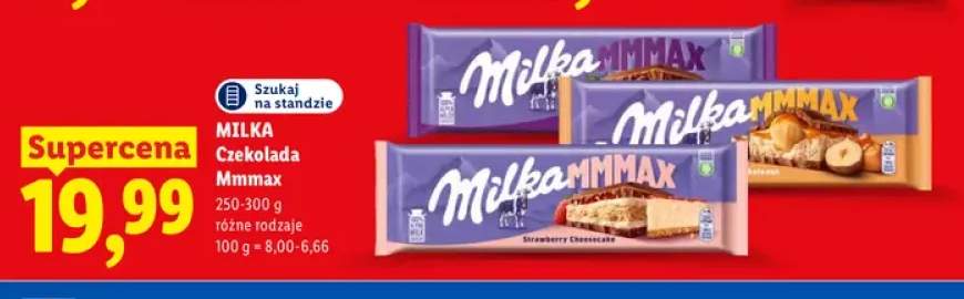 Czekolada Mmmax Strawberry Cheesecake Milka +2 warianty