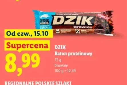 Baton proteinowy brownie Dzik