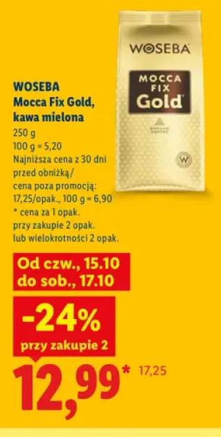 Kawa mielona Mocca Fix Gold Woseba