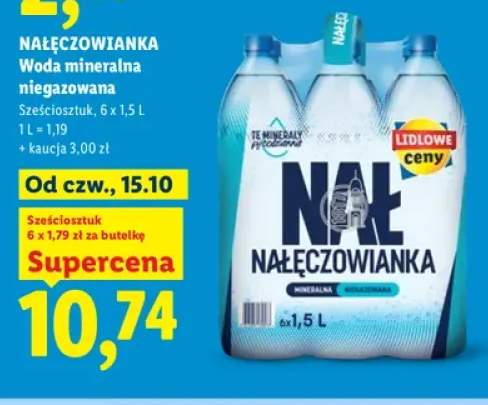 Woda mineralna niegazowana 6-pak Nałęczowianka