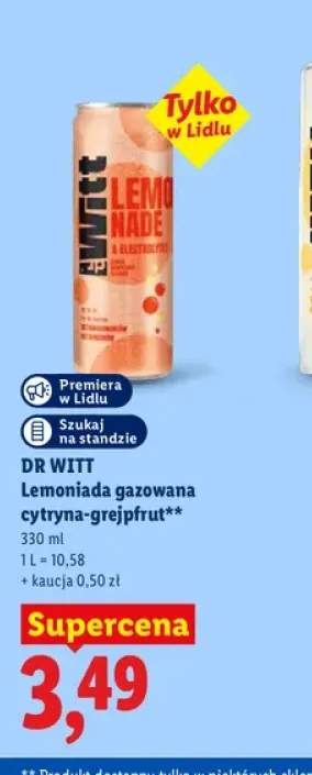 Lemoniada gazowana cytryna-grejpfrut Dr Witt