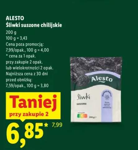 Śliwki suszone chilijskie Alesto