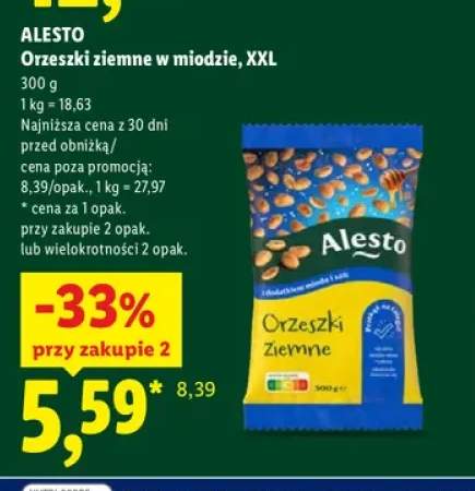 Orzeszki ziemne w miodzie XXL Alesto