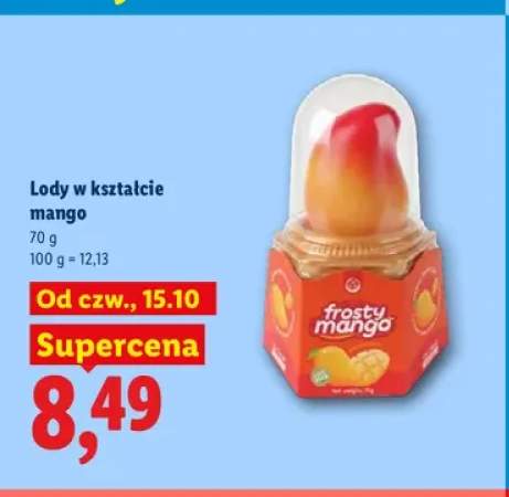 Lody w kształcie mango Frosty
