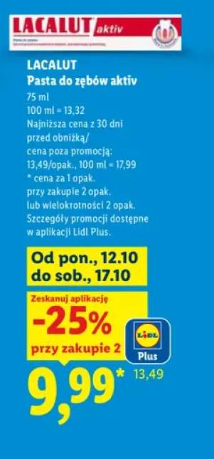 Pasta do zębów aktiv Lacalut