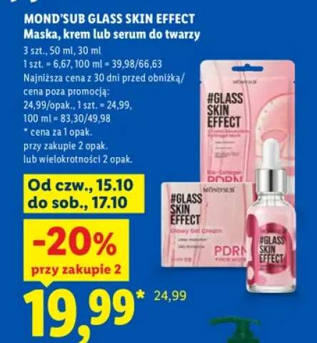 Maska do twarzy Mond'sub Glass Skin Effect +2 warianty