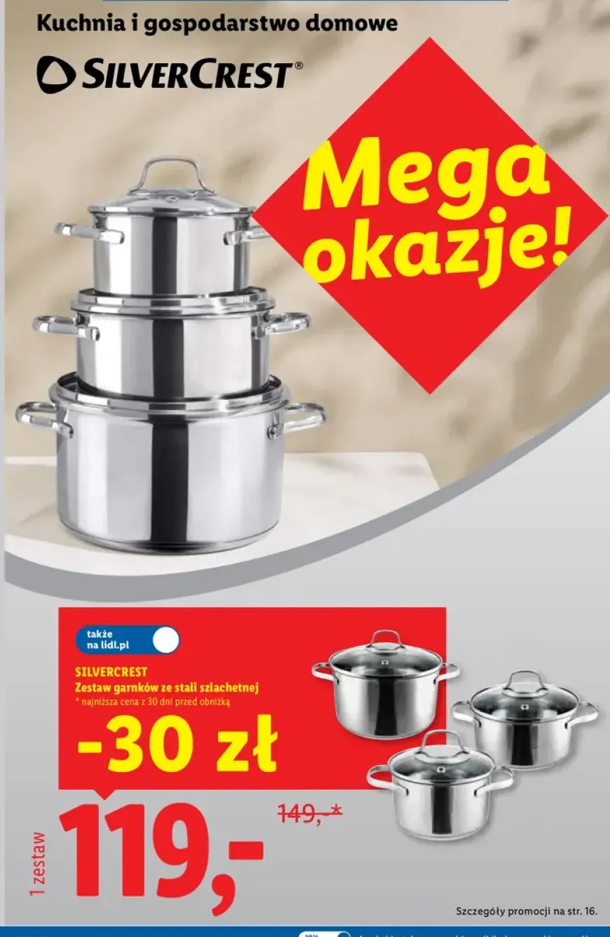 Zestaw garnków ze stali szlachetnej Silvercrest