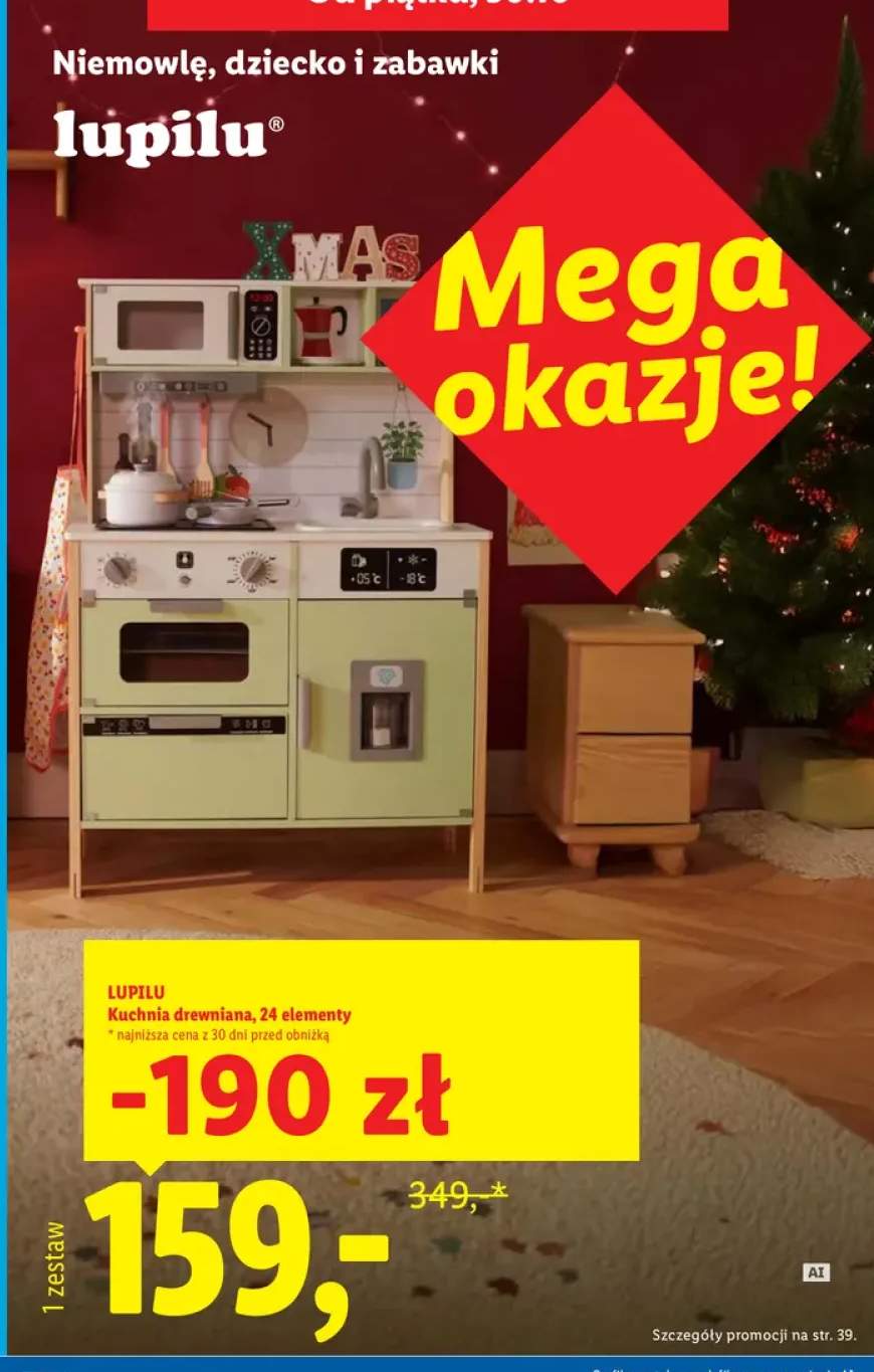 Kuchnia drewniana 24 elementy Lupilu