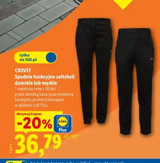 Spodnie funkcyjne softshell damskie Crivit +1 wariant