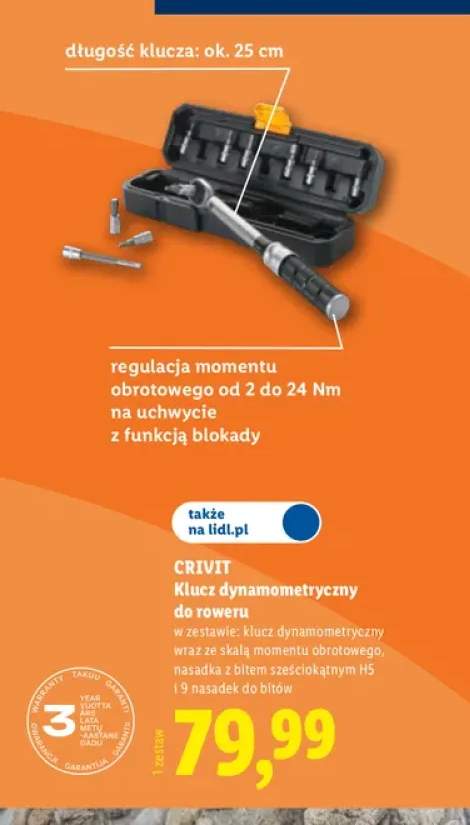 Klucz dynamometryczny do roweru Crivit