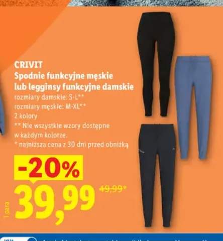 Legginsy funkcyjne damskie Crivit +1 wariant