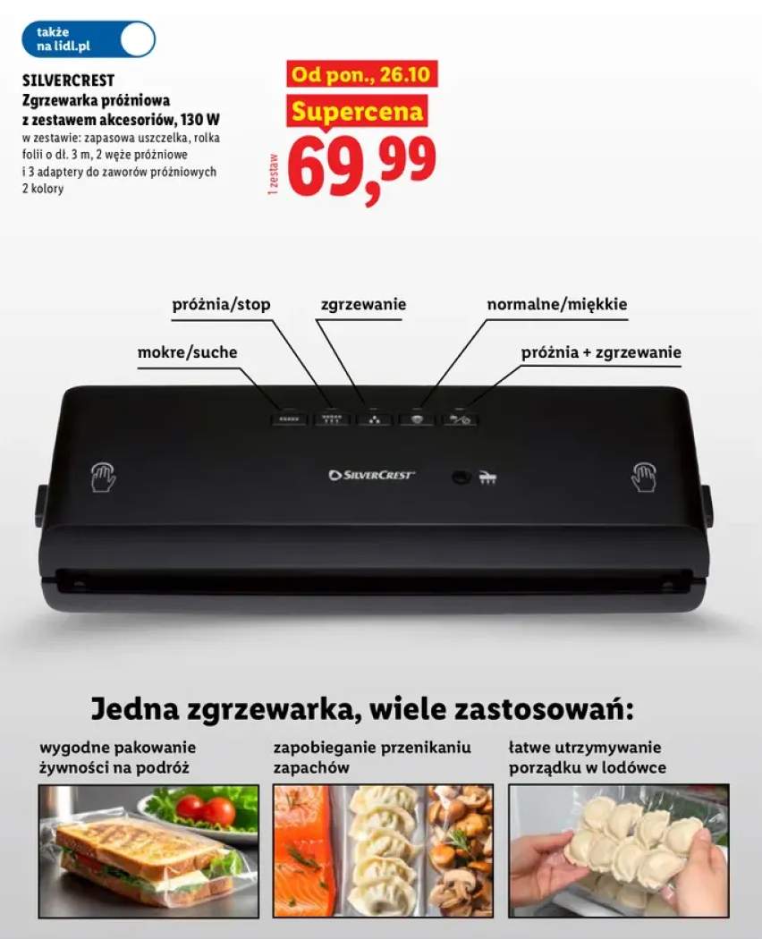 Zgrzewarka próżniowa z zestawem akcesoriów Silvercrest