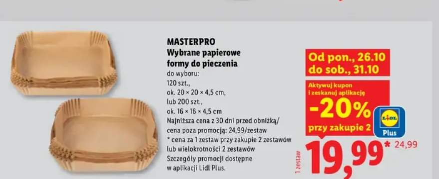 Papierowe formy do pieczenia Masterpro