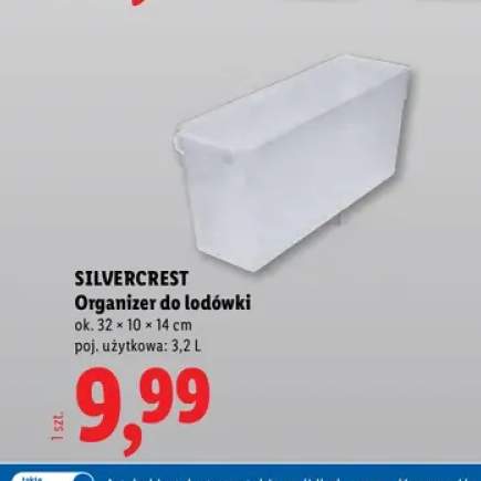 Organizer do lodówki 32x10x14 cm Silvercrest