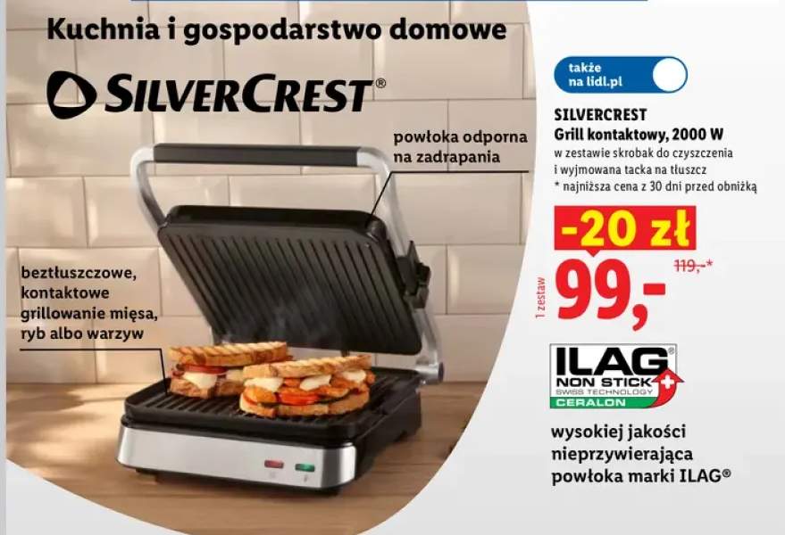 Grill kontaktowy Silvercrest