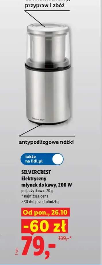 Elektryczny młynek do kawy Silvercrest