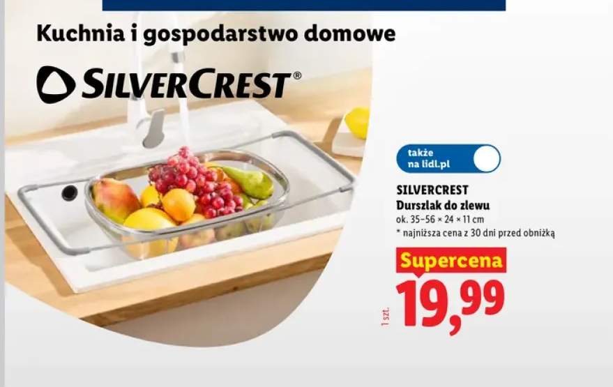 Durszlak do zlewu Silvercrest
