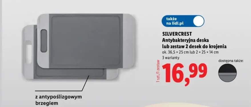 Antybakteryjna deska do krojenia Silvercrest +1 wariant