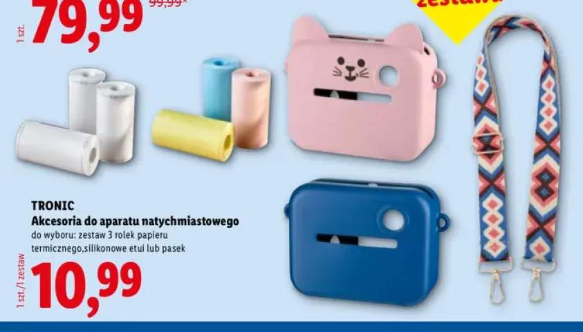 Akcesoria do aparatu natychmiastowego zestaw 3 rolek papieru termicznego Tronic +2 warianty