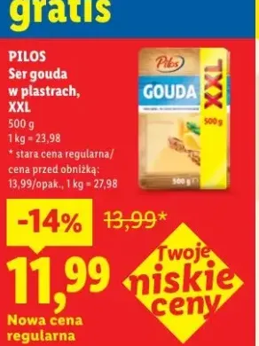 Ser gouda w plastrach Pilos XXL