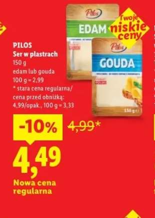 Ser gouda w plastrach Pilos +1 wariant
