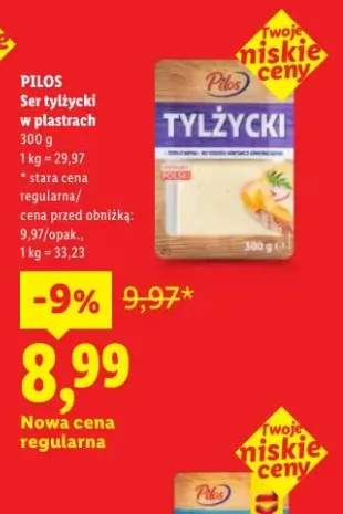 Ser tylżycki w plastrach Pilos