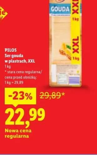 Ser gouda w plastrach XXL Pilos
