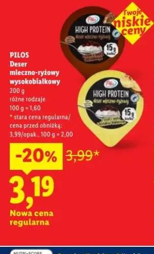 Deser mleczno-ryżowy wysokobiałkowy Pilos