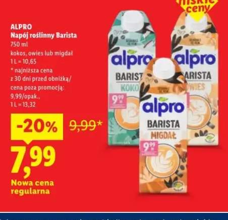 Napój roślinny Barista kokos Alpro +2 warianty