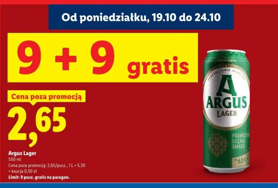 Piwo Argus Lager