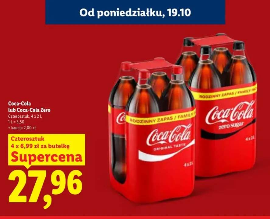Napój gazowany Coca-Cola 4-pak +1 wariant