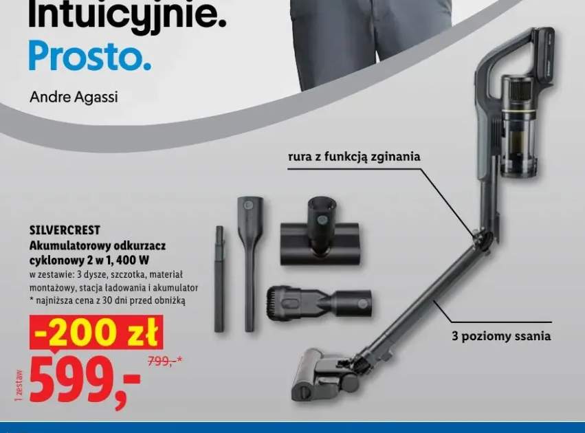 Akumulatorowy odkurzacz cyklonowy 2 w 1 400W Silvercrest