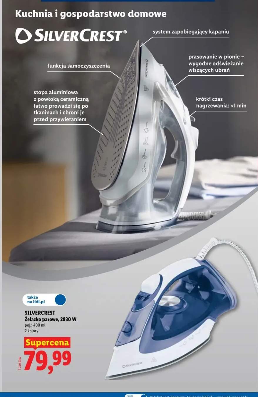 Żelazko parowe SilverCrest 2830W 400 ml
