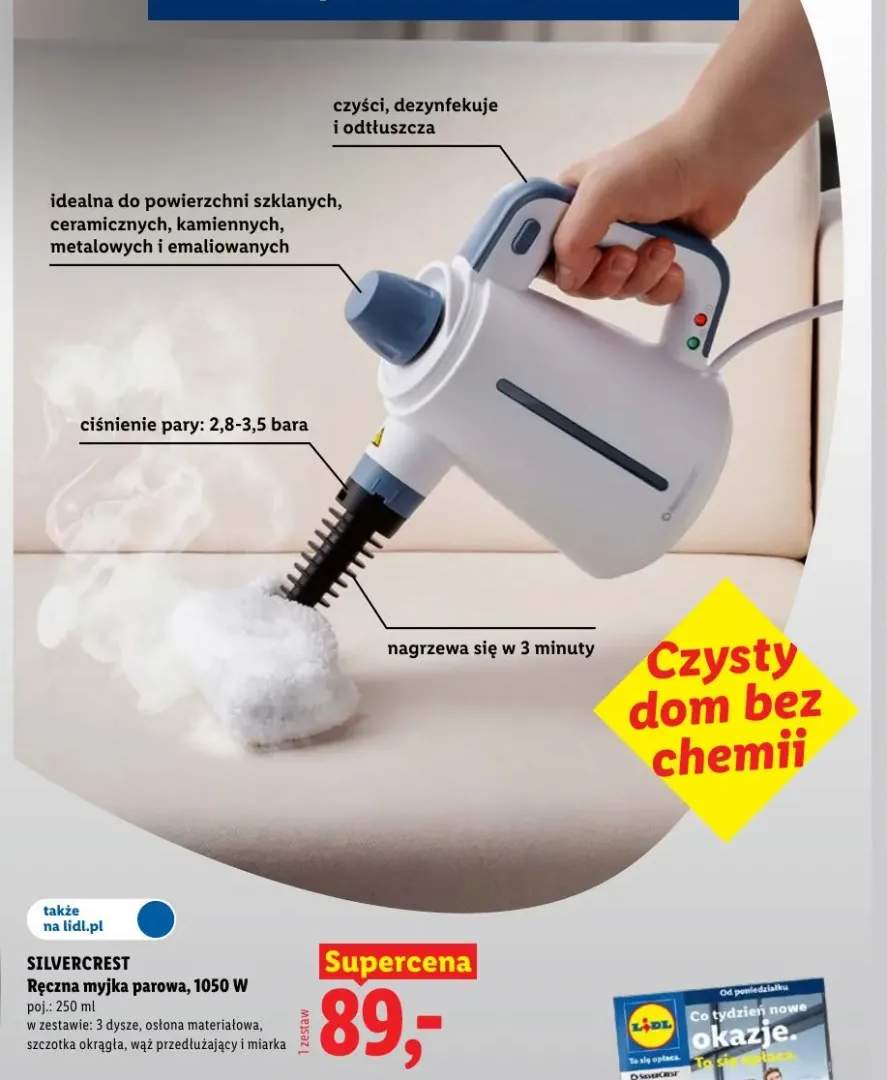 Ręczna myjka parowa Silvercrest 1050W