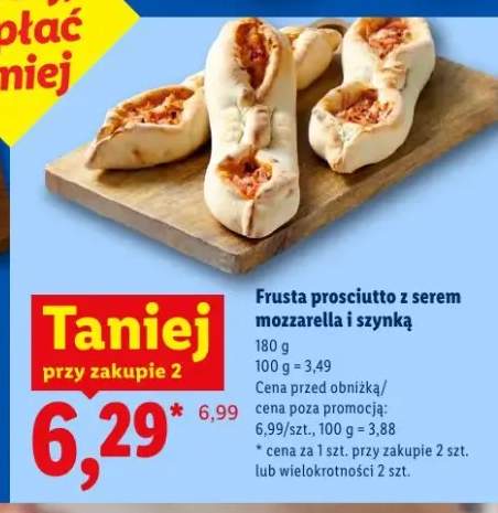 Frusta prosciutto z serem mozzarella i szynką