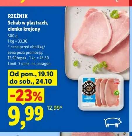 Schab w plastrach cienko krojony Rzeźnik