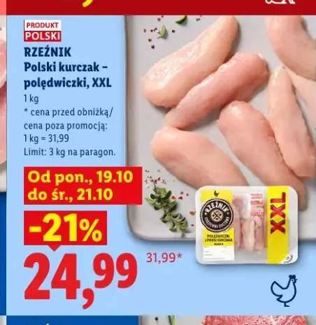 Polski kurczak polędwiczki XXL Rzeźnik