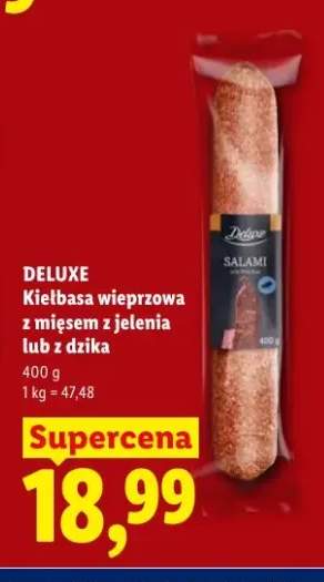 Kiełbasa wieprzowa z mięsem z jelenia Deluxe +1 wariant