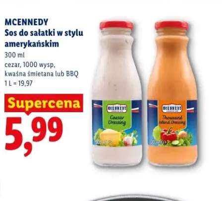 Sos do sałatki w stylu amerykańskim cezar Mcennedy +3 warianty