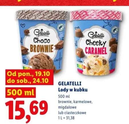 Lody w kubku karmelowe Gelatelli +3 warianty